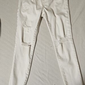 GAP White Distressed Skinny Jeans for Kids